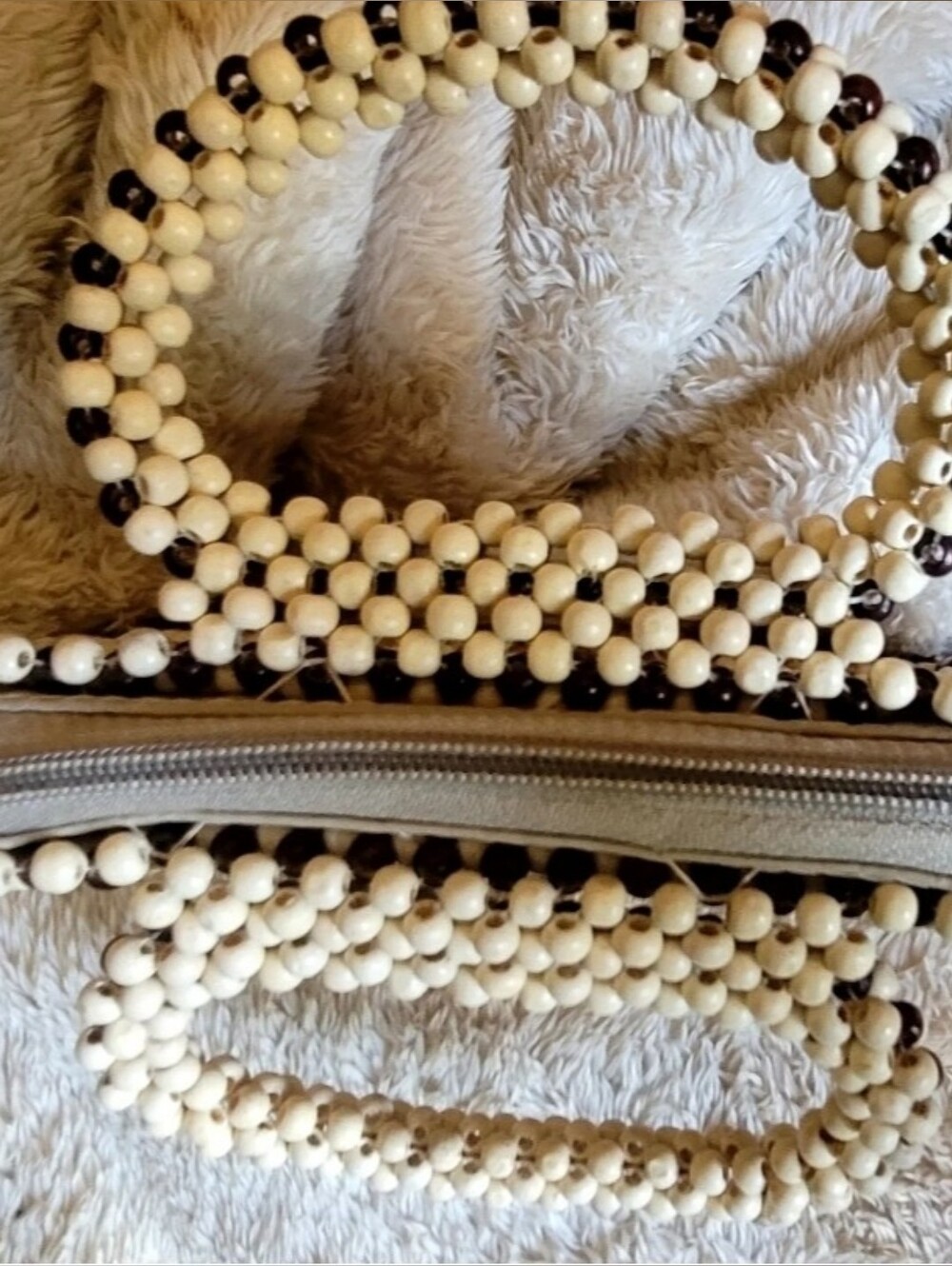Vintage 1960's Playboy Bunny Wood Beaded Handbag Mint Condition! - Picture 6 of 12